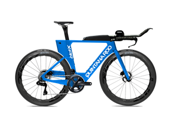 Blue frame white decal zipp wheels